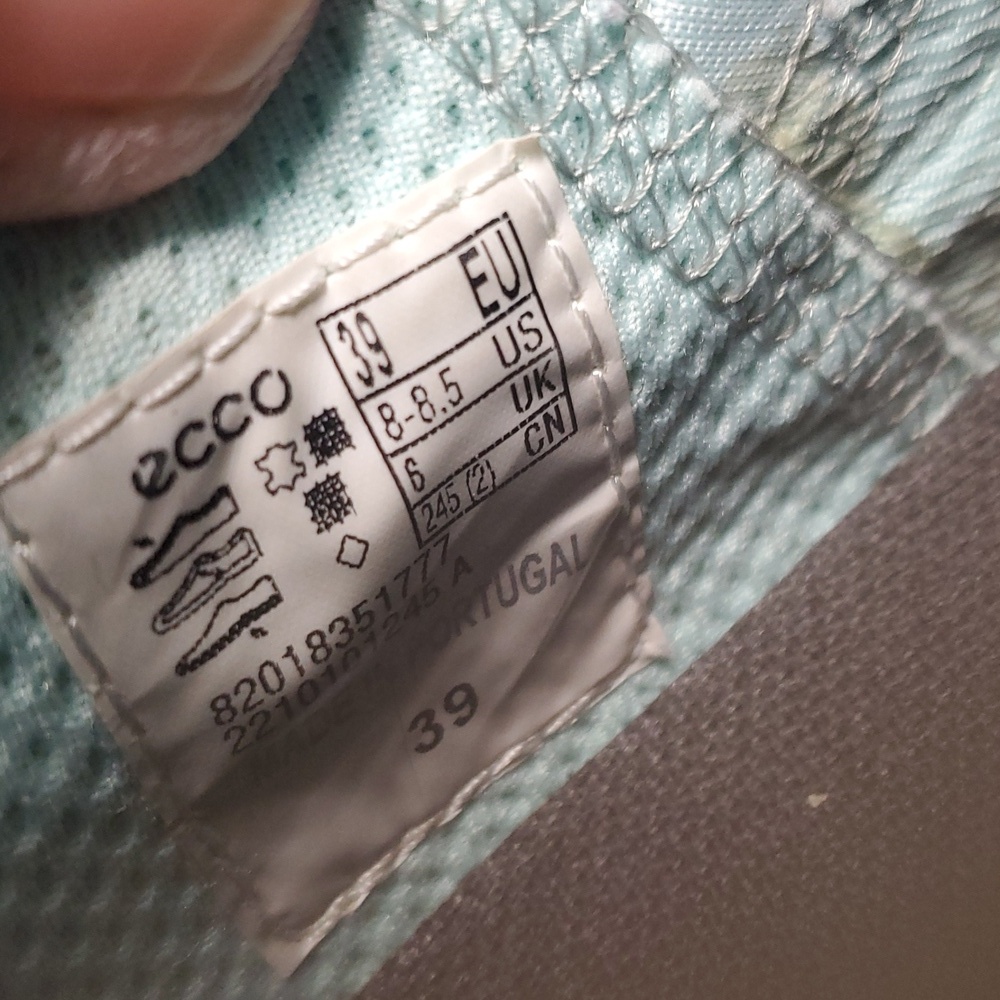 Ecco Womens MX Low Shoes Size 8-8 1/2 White/Eggshell Blue - Picture 6 of 16